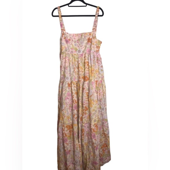 Free People 100% Cotton Floral Sundress With Pockets Size Medium - Picture 2 of 11